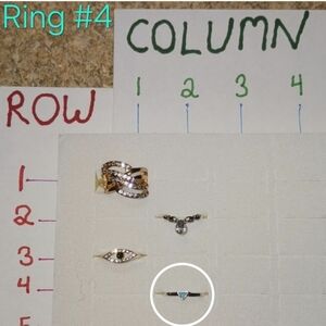 ⭐️Ring #4⭐️ 4.5 Size Rings. NWT. Silver colors, gold colors, faux diamonds.